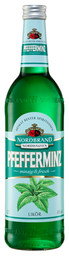 Nordbrand Nordhausen Pfeffi Flaschenabbildung 