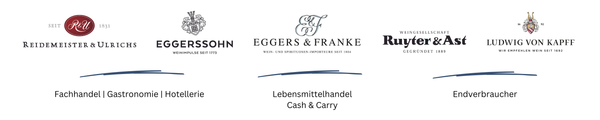 Die Eggers & Franke Gruppe, bestehend aus Reidermeister & Ulrich, Eggerssohn, Eggers & Franke, Ruyter & Ast und Ludwig von Kapff, nun Teil der Rotkäppchen-Mumm Gruppe seit 2018